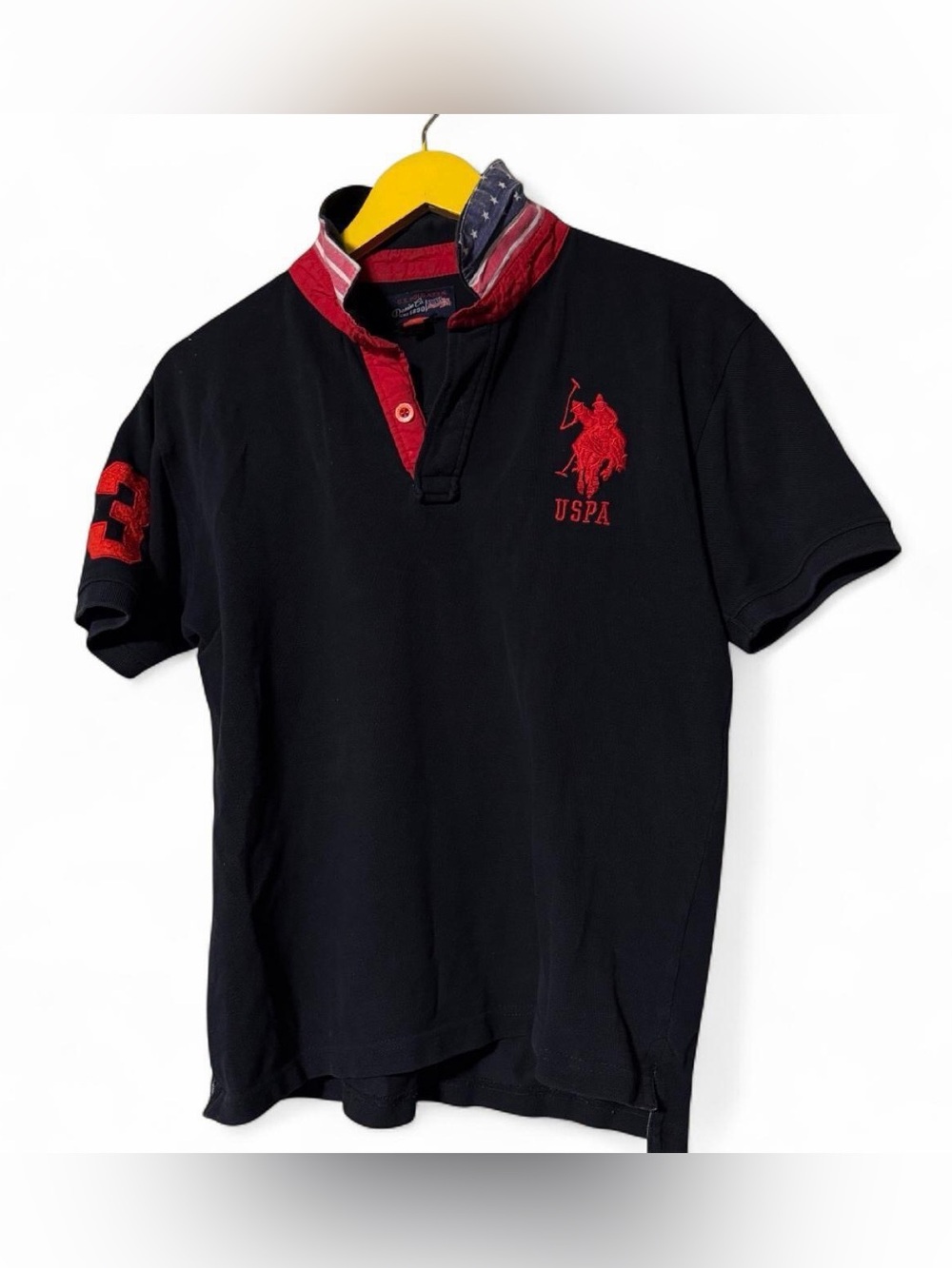 U.S. Polo Assn. black polo shirt Size L youth S women’s